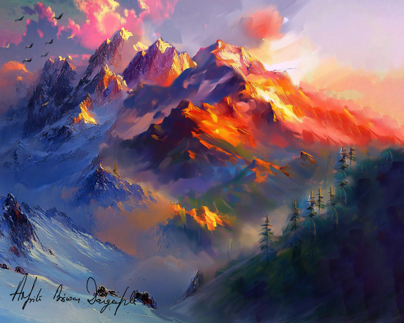 The Himalayas with golden sunlight arpita-biswas-dasgupta-artwork-2025.jpg